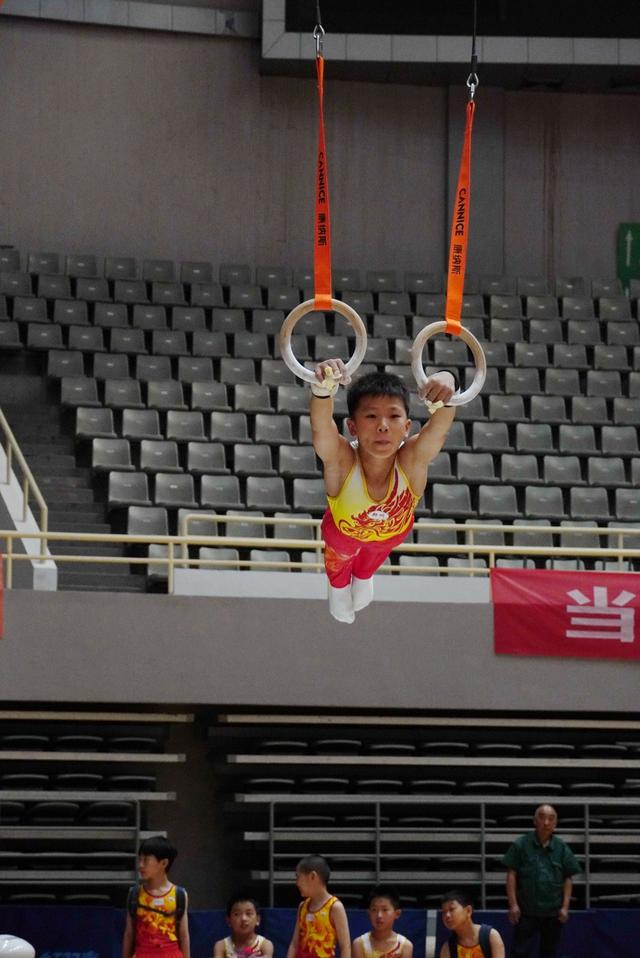 竞技体操选手完美演绎各项动作